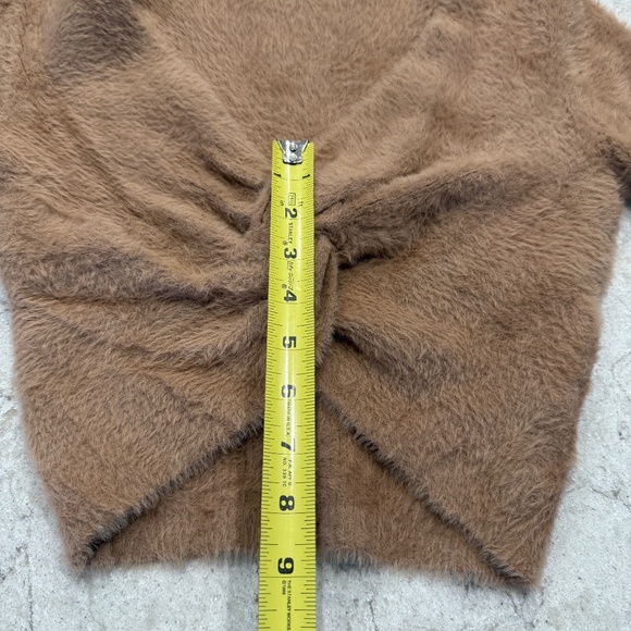 Aerie Fuzzy 4 Ever Reversible Twist Cropped Sweater in Cappuccino. Medium. NWT - Picture 10 of 13